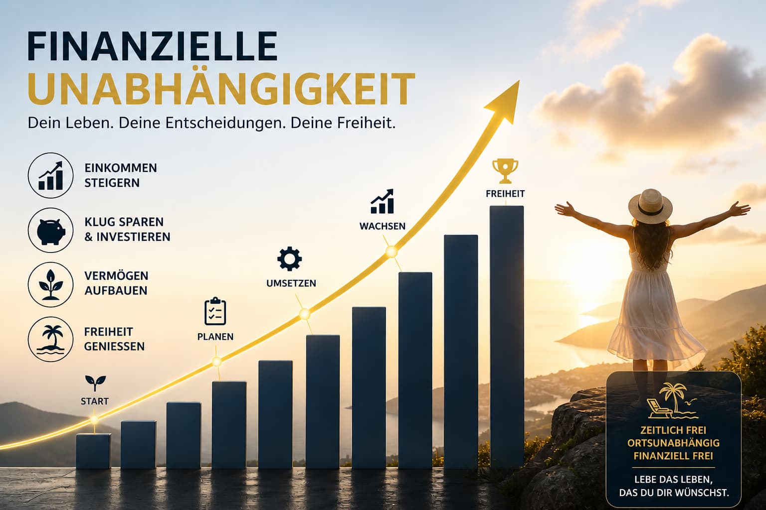 Online Business starten für finanzielle Freiheit und Ortsunabhängigkeit